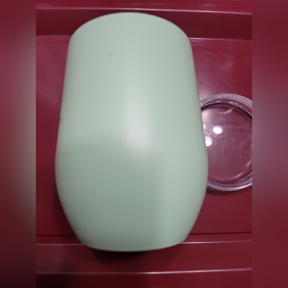 Rae Dunn insulated tumbler with lid, WINE seafoam green - Picture 2 of 7